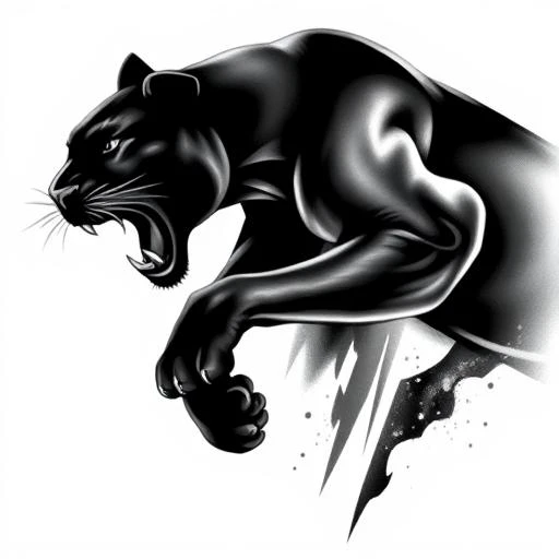 Powerful Monochrome Panther: Cultural Icon, Agile Mystery